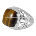 Latest Designer Tiger Eye Gemstone 925 Sterling Silver Ring